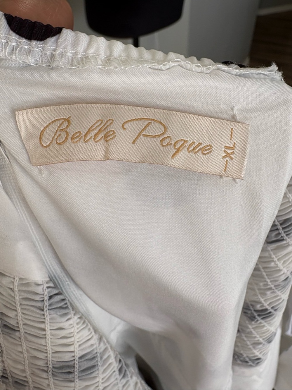 Belle Poque Vintage Style White Dress with Polka dots - Picture 2 of 7
